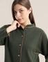 Shirt Jacket with round hem with slits
